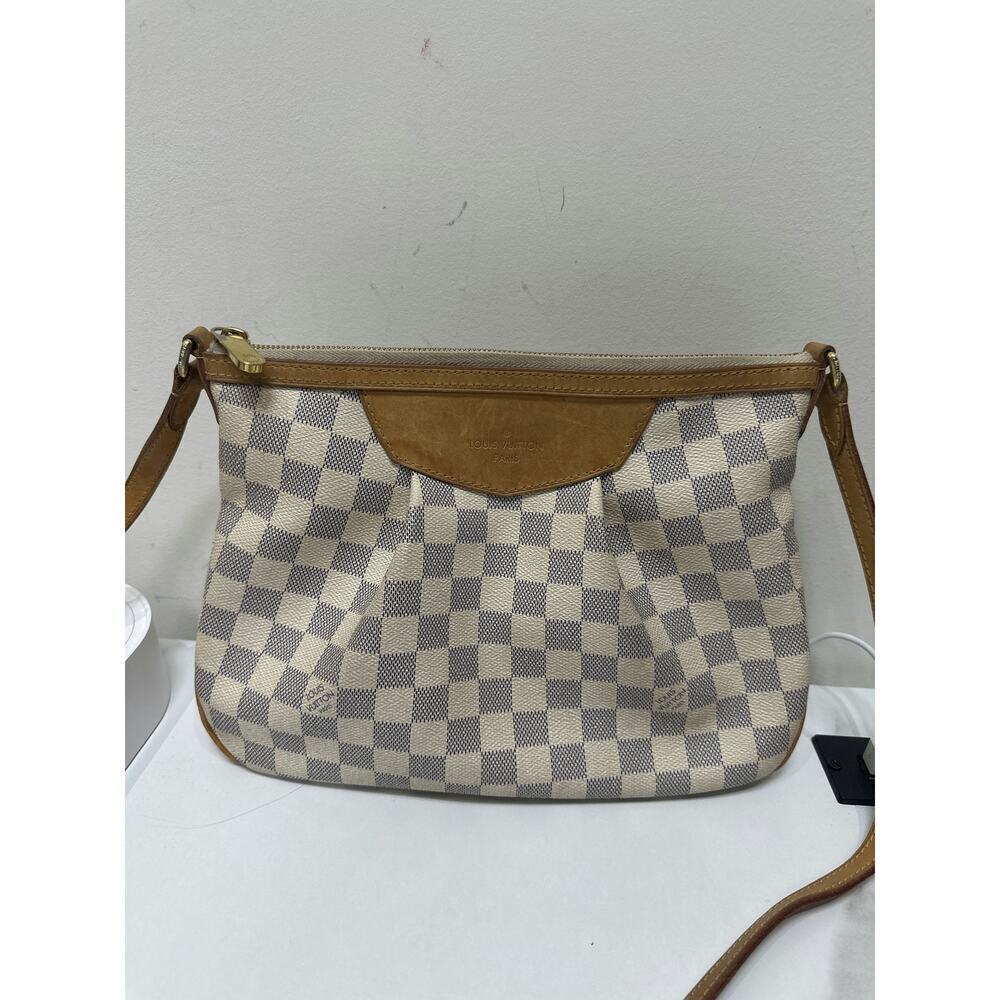 Louis Vuitton Damier Azur Canvas Shoulder Bag - Fair Condition - Picture 7 of 8